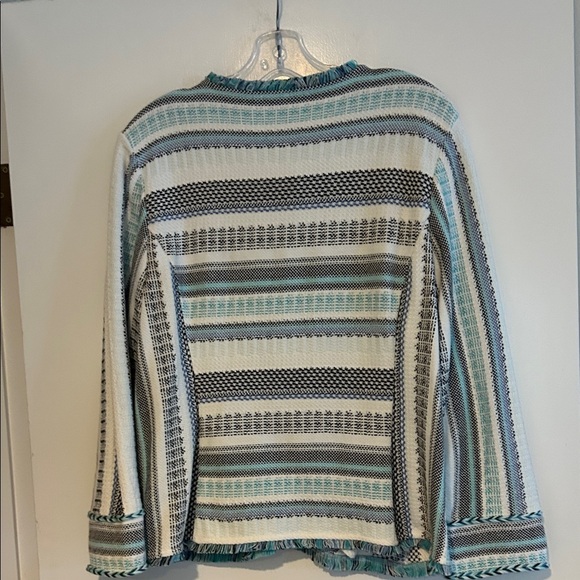 Chico's Size 2  Multicolor Striped Jacket - Picture 7 of 7